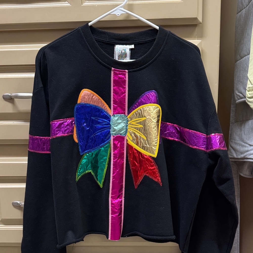 Queen of Sparkles colorful Bow sweatshirt